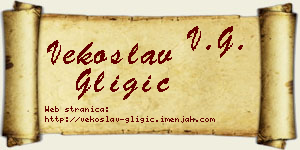 Vekoslav Gligić vizit kartica